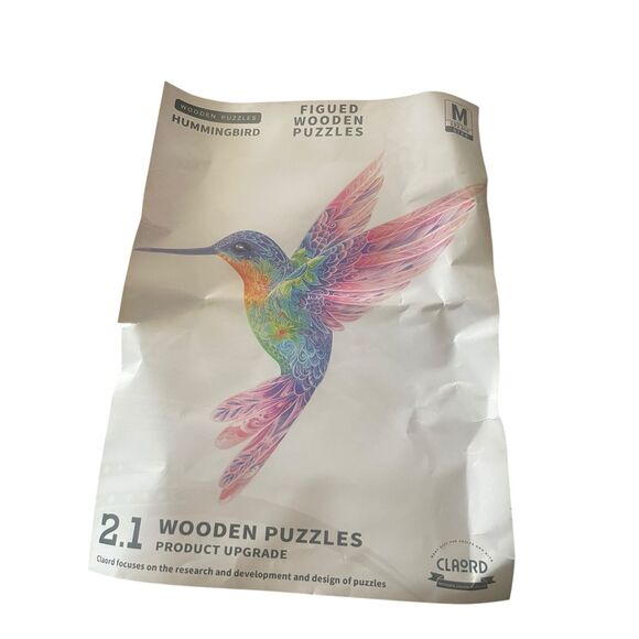 CLAORD Multicolor Hummingbird Figured Wooden Puzzles Jigsaw - Picture 2 of 7